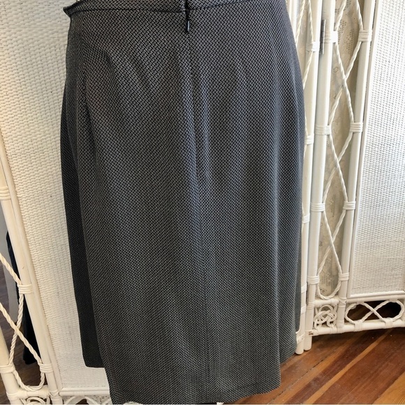 Vintage 90s A-Line Skirt Black w/ White Pin Dot Pattern JH Collectibles size 16 - Picture 6 of 16